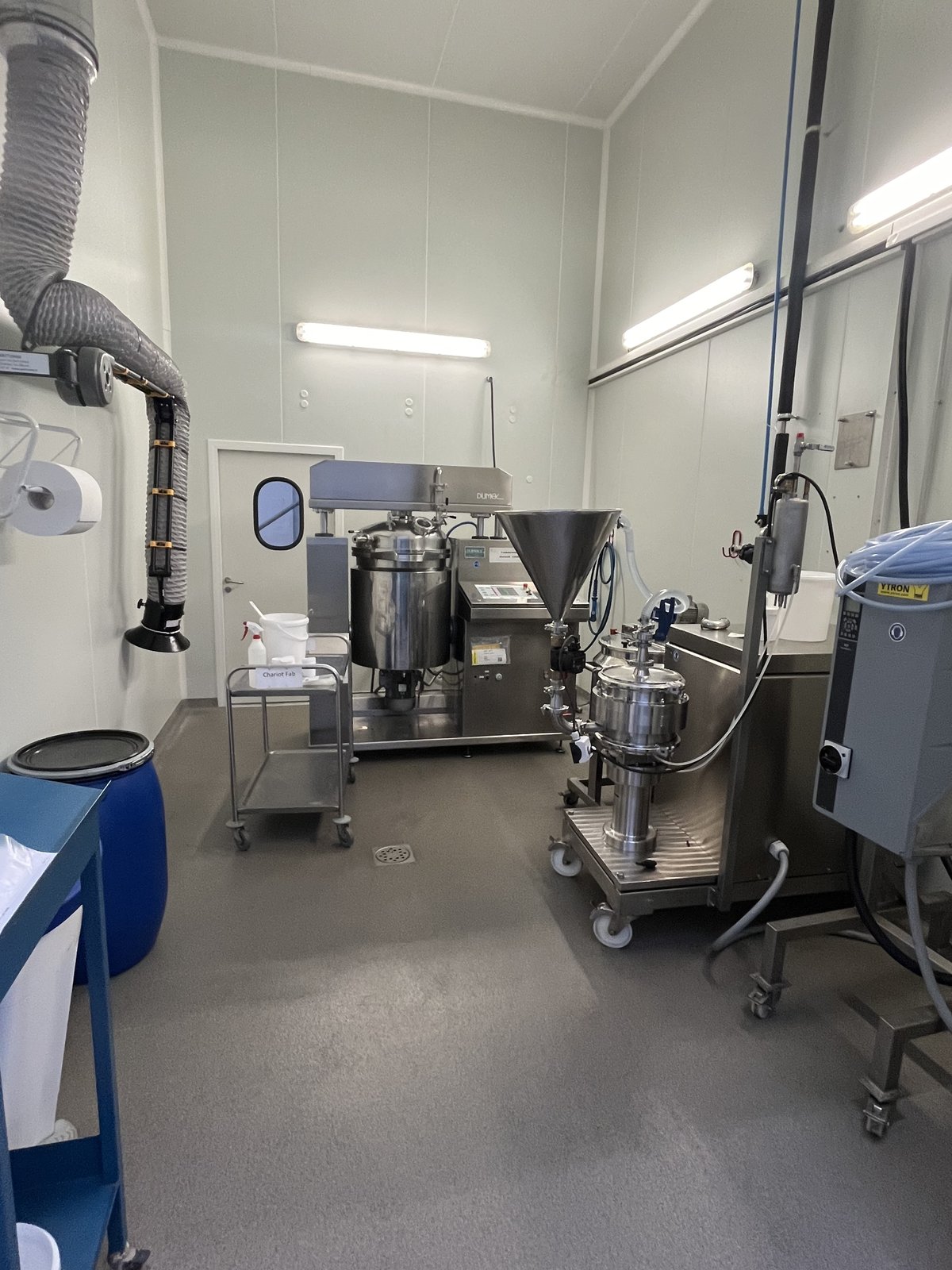 Salle process, équipements industriels, chantier EGA